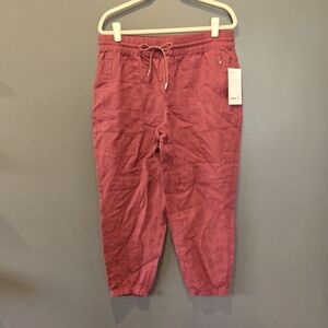 Athleta Retreat Linen Jogger in Coffeeberry  - Size 14P